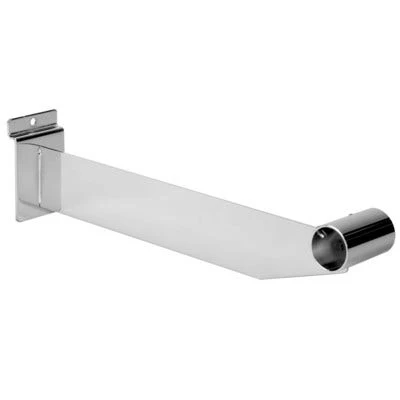 12" Slatwall Hangrail Bracket For Round Tubing