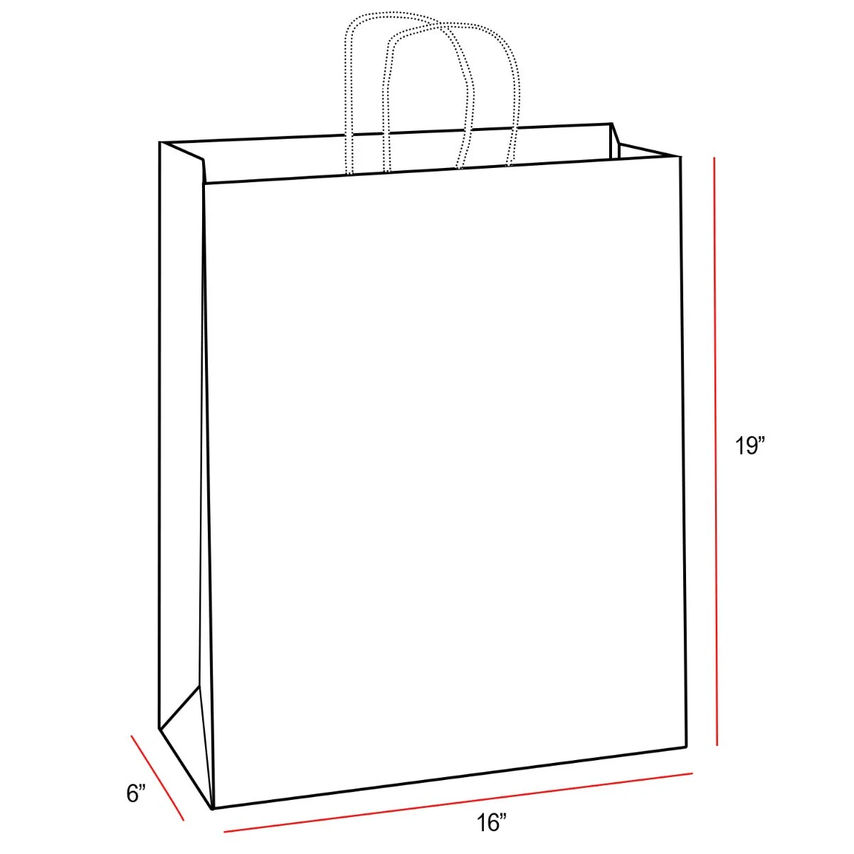 50% Recycled Paper Shopper Bags | Kraft White | Twisted Paper Handles - Image 11