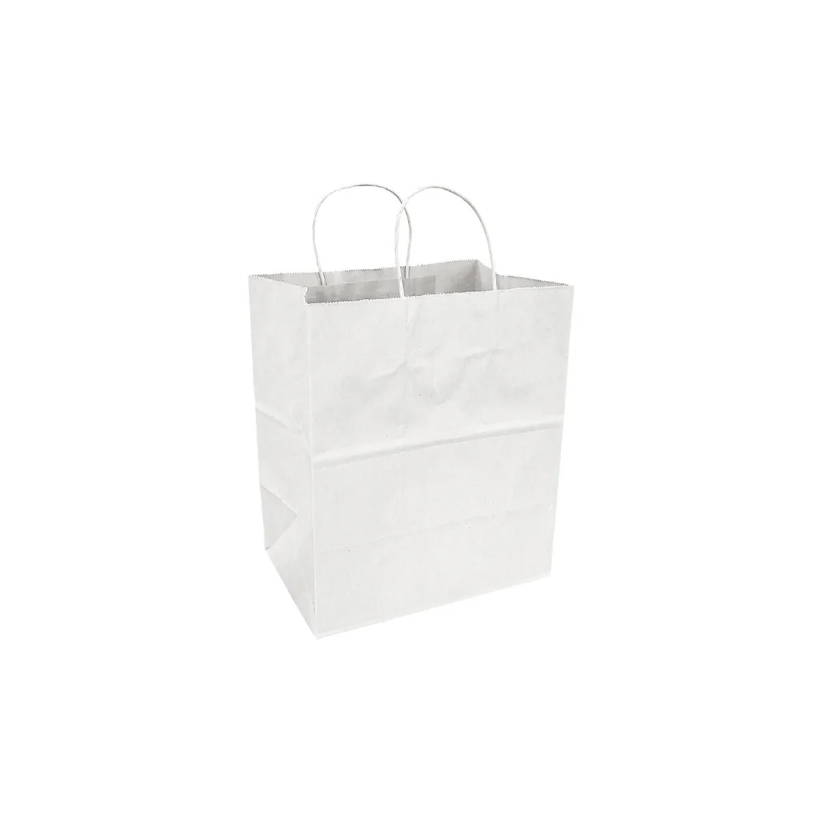 50% Recycled Paper Shopper Bags | Kraft White | Twisted Paper Handles - Image 14