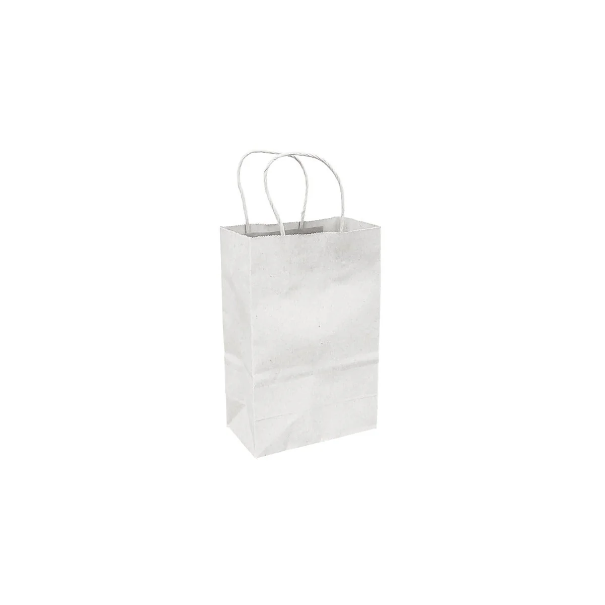 50% Recycled Paper Shopper Bags | Kraft White | Twisted Paper Handles - Image 6