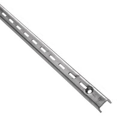 96" Single Slotted Wall Standard | Zinc | 3/4" Wide