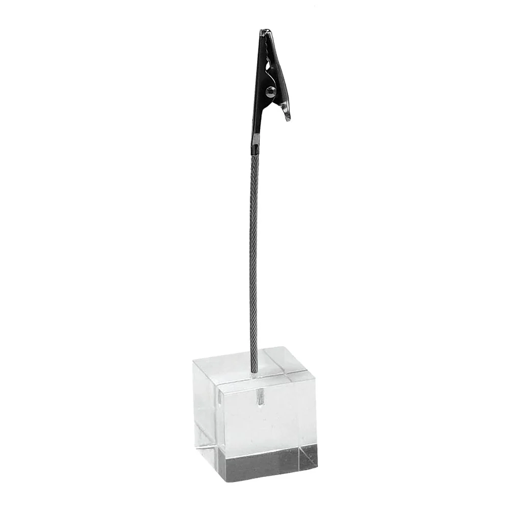 Alligator Clip Sign Holder | 4-1/2" H | Clear Base