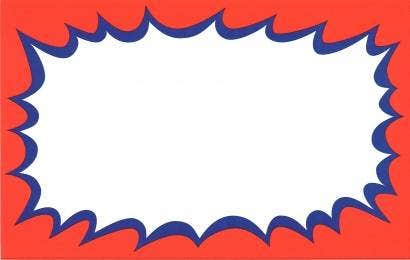 Blank Burst Show Cards | White, Red & Blue - Image 3