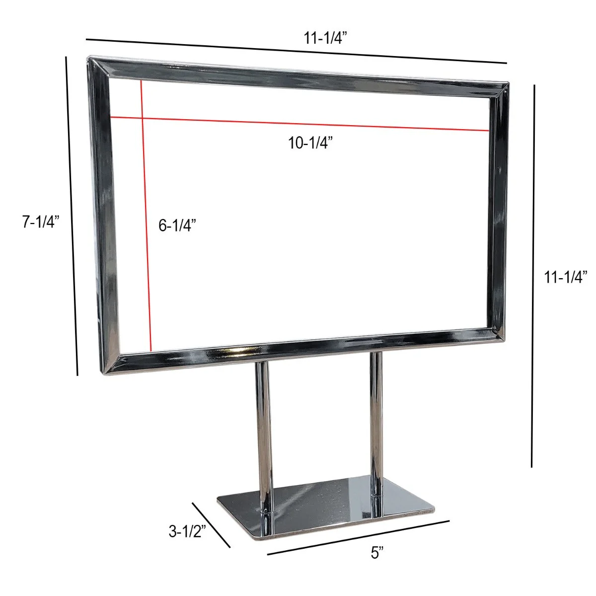 Countertop Sign Holder With 4" Posts | 7" High x 11" Wide - Image 3
