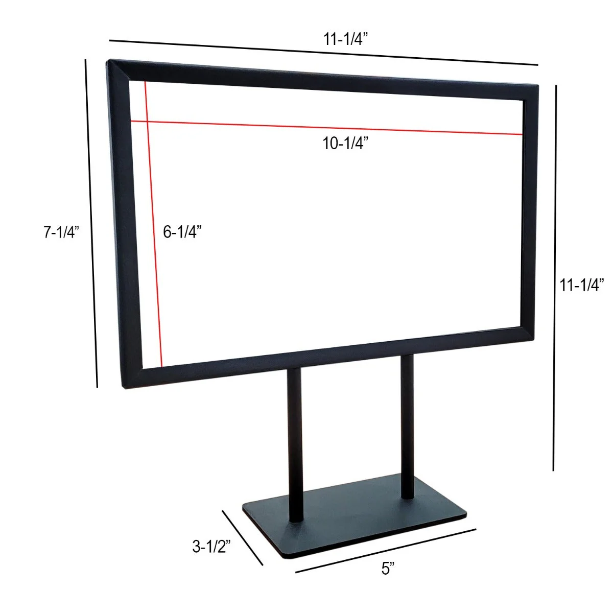 Countertop Sign Holder With 4" Posts | 7" High x 11" Wide - Image 5