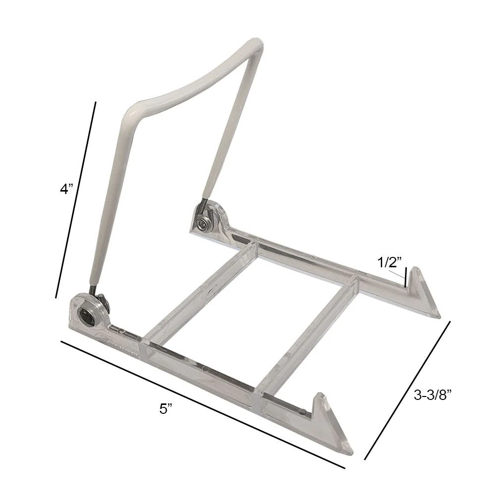 Display Easel with Clear Base & White Support - Image 2