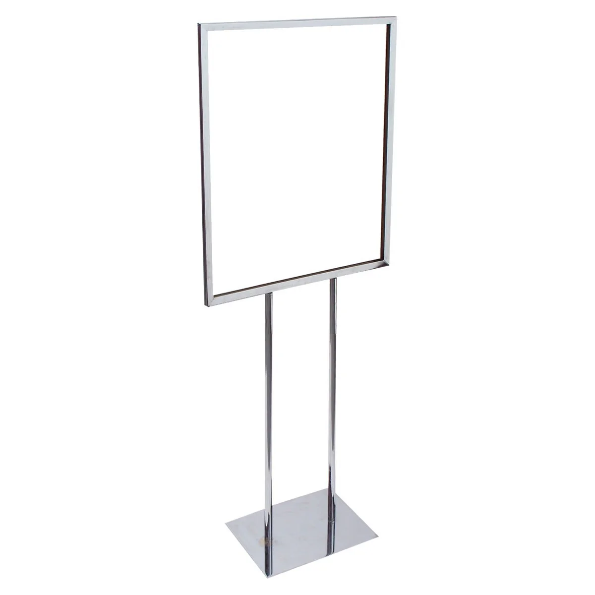Floor Standing Sign Holder | Round Tubing Supports | Rectangular Base | 22" x 28" Frame - Image 2