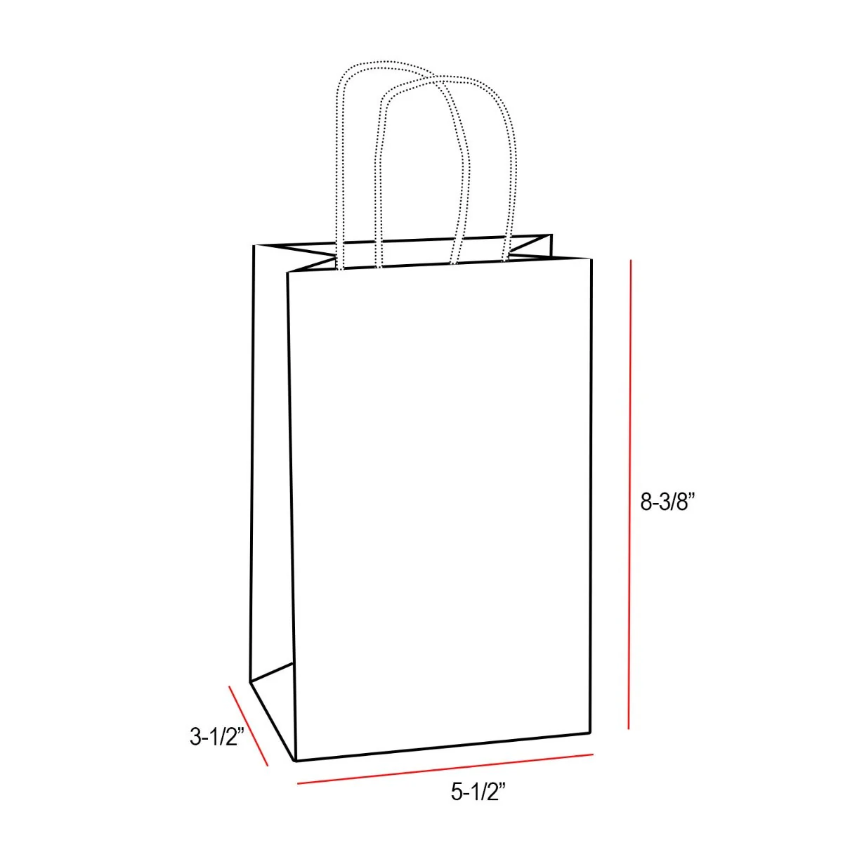 Forest Green 100% Recycled Kraft Paper Bags With Handles - Image 3