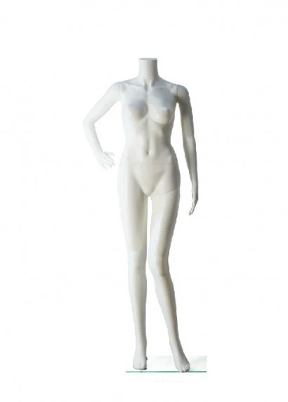 Headless Female Mannequin (1 Bent Arm) | White