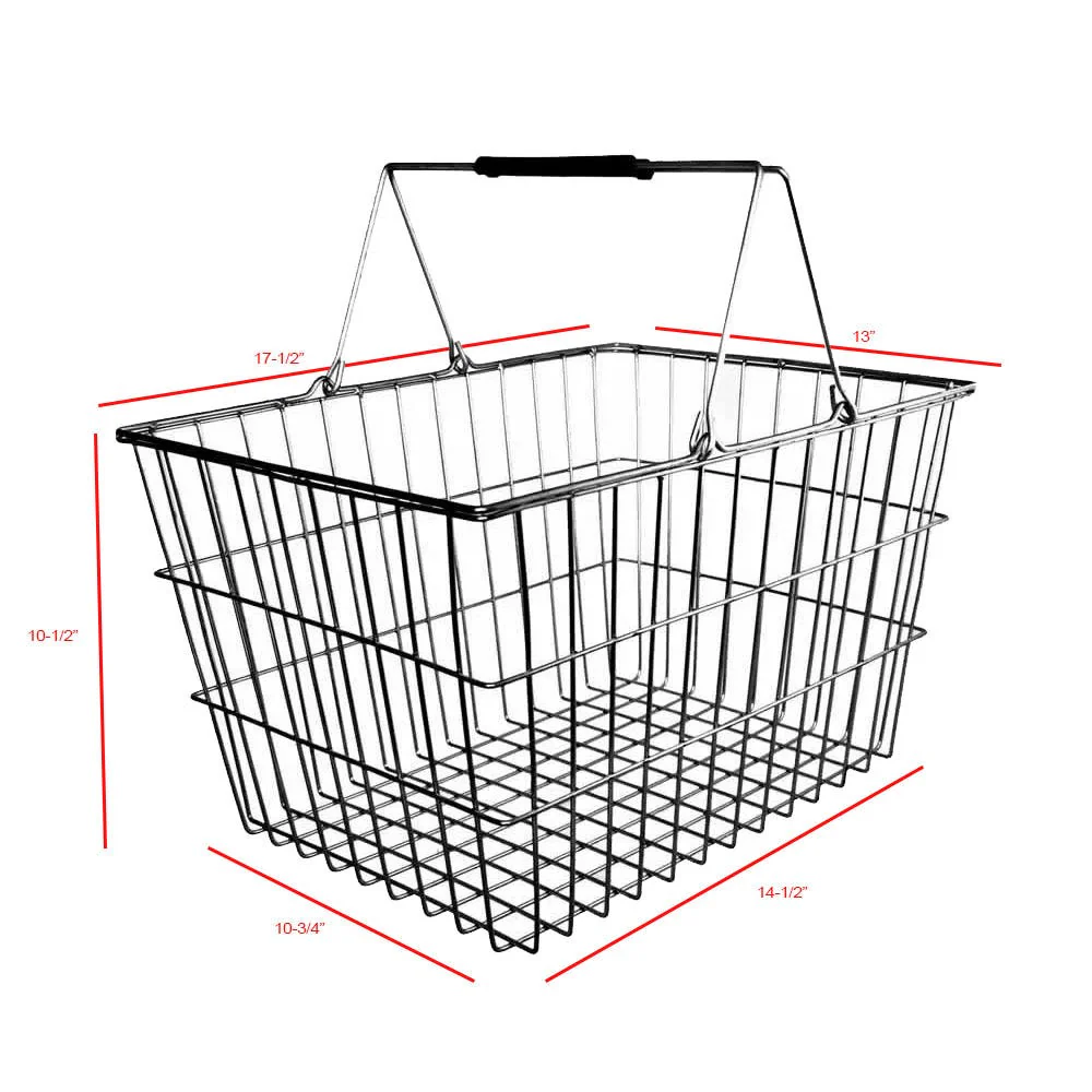 Large Metal Wire Shopping Basket - Image 2