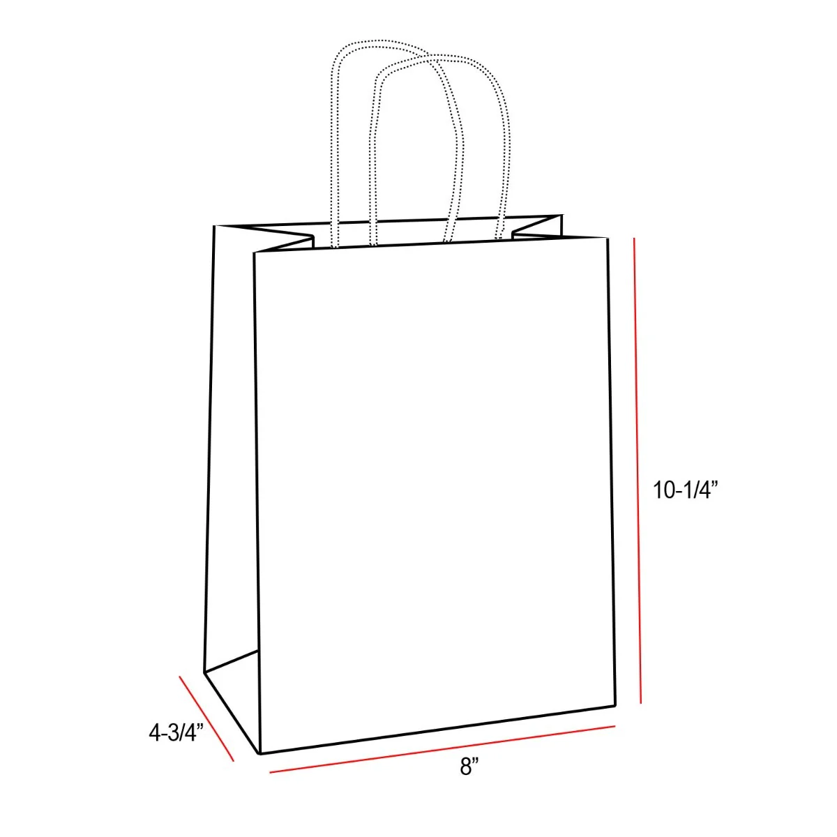 Leaf Green 100% Recycled Kraft Paper Bags With Handles - Image 5