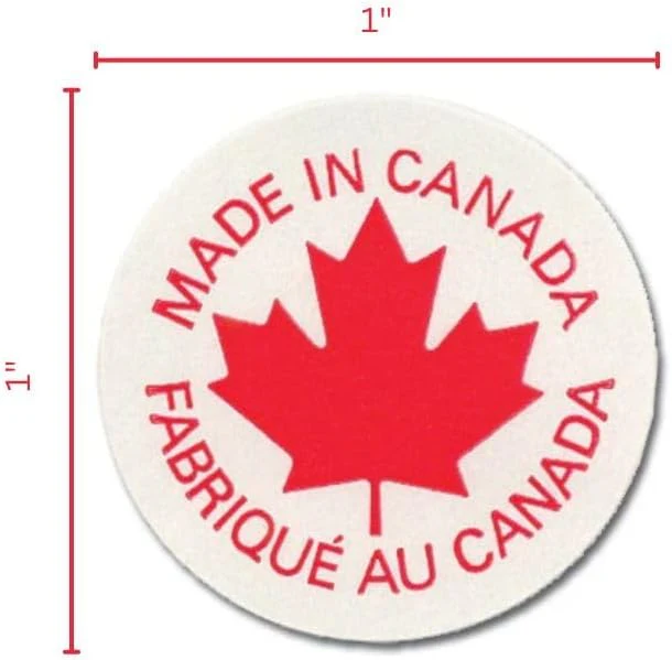 "MADE IN CANADA" Sticker / Label | 1000 Per Roll - Image 3