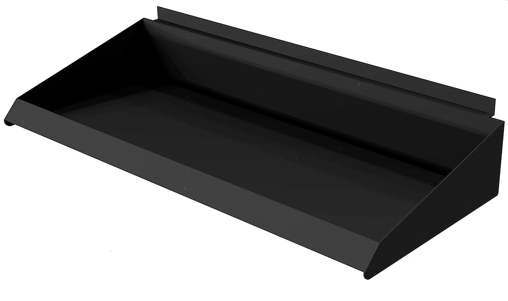 Metal Shelf Tray For Slatwall | Black or Grey | 24" x 9" - Image 3