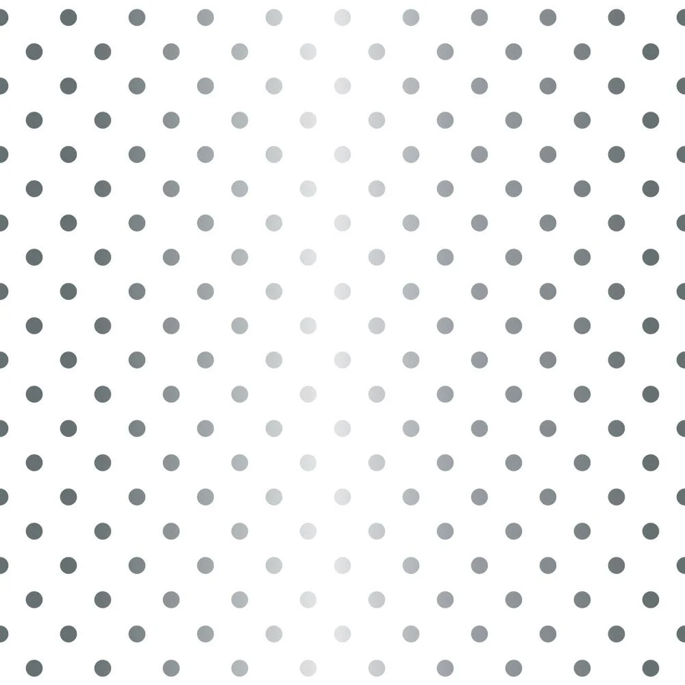 Silver Dots On White Gift Wrap | 24" x 100'
