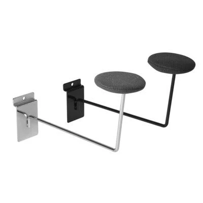 Slatwall Millinery Displays | Chrome & Black