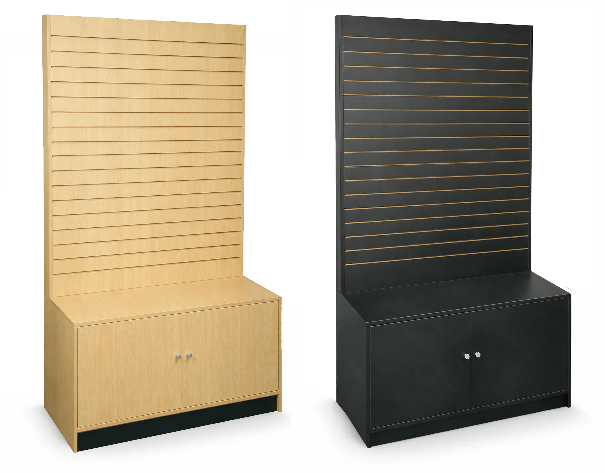 Slatwall Wall Gondolas with Cabinet