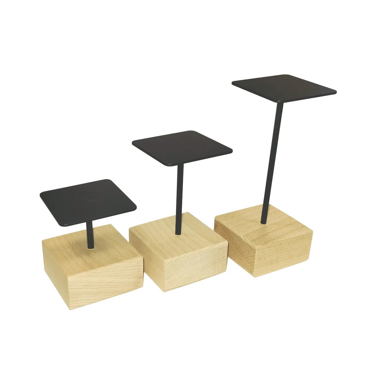 Three Piece Wooden Block Riser Set