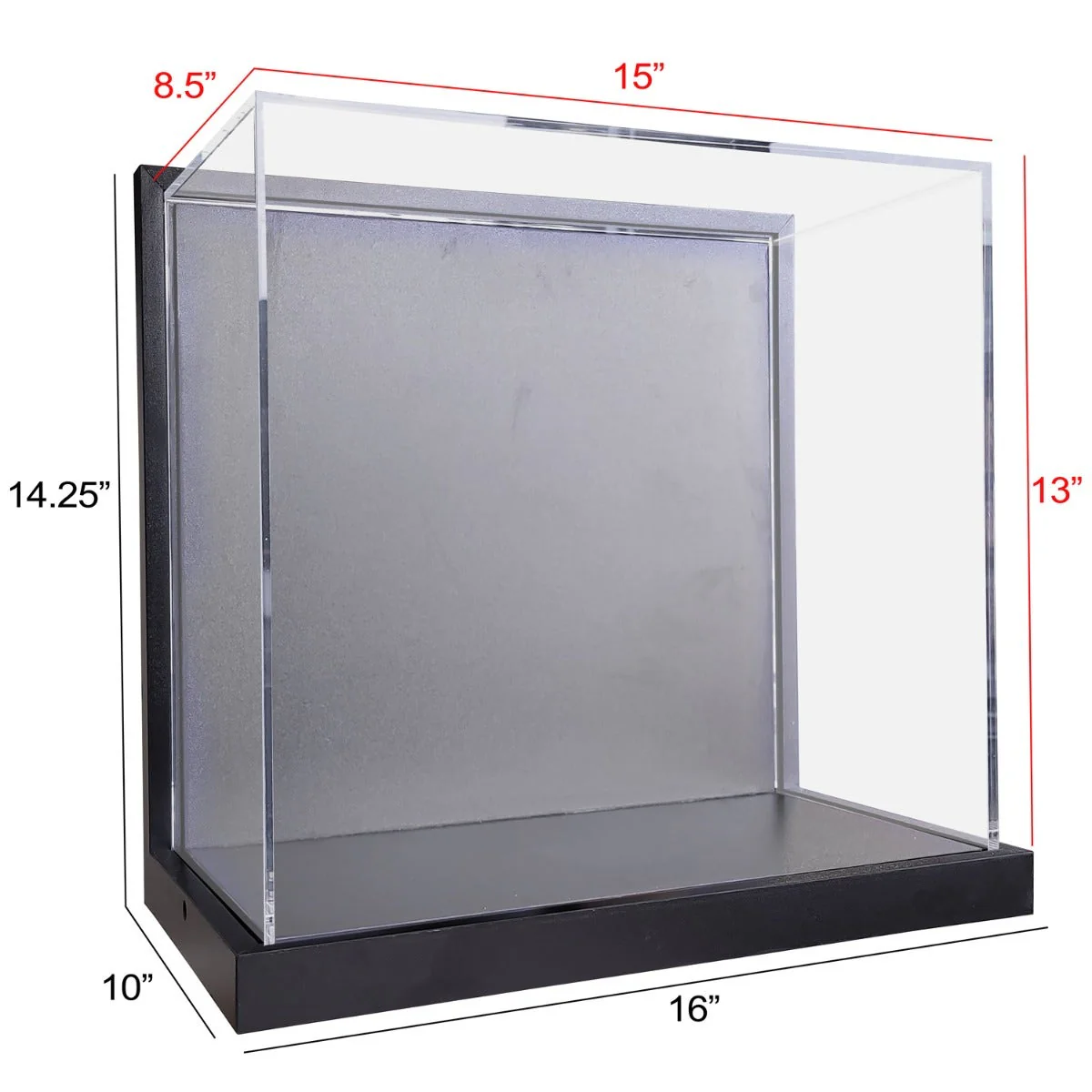 Wall Mounted Display Case | Secured Acrylic Top | 16" x 14-1/2" x 10" - Image 3