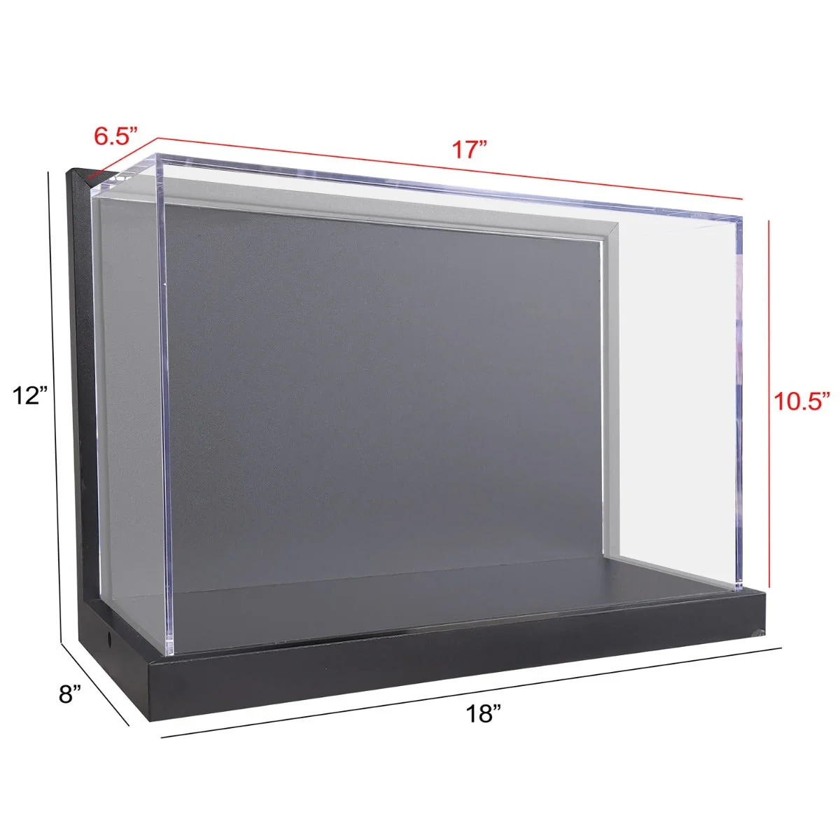 Wall Mounted Display Case | Secured Acrylic Top | 18" x 12" x 8" - Image 3