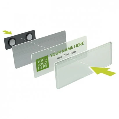 YouWho™ 4-Unit Professional Name Badge Kit (Silver/Laser) - Image 3